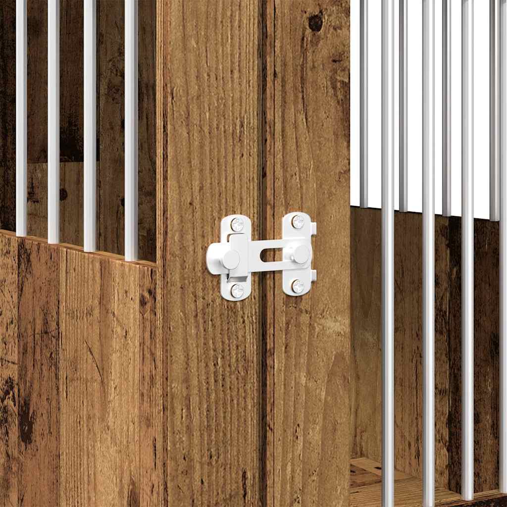 vidaXL Kojec dla psa, stare drewno, 55x75x65 cm