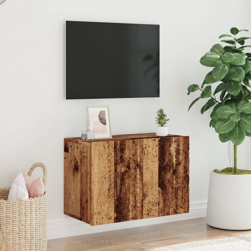 vidaXL Ścienna szafka TV, stare drewno, 60x30x41 cm