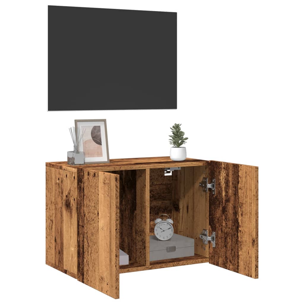 vidaXL Ścienna szafka TV, stare drewno, 60x30x41 cm