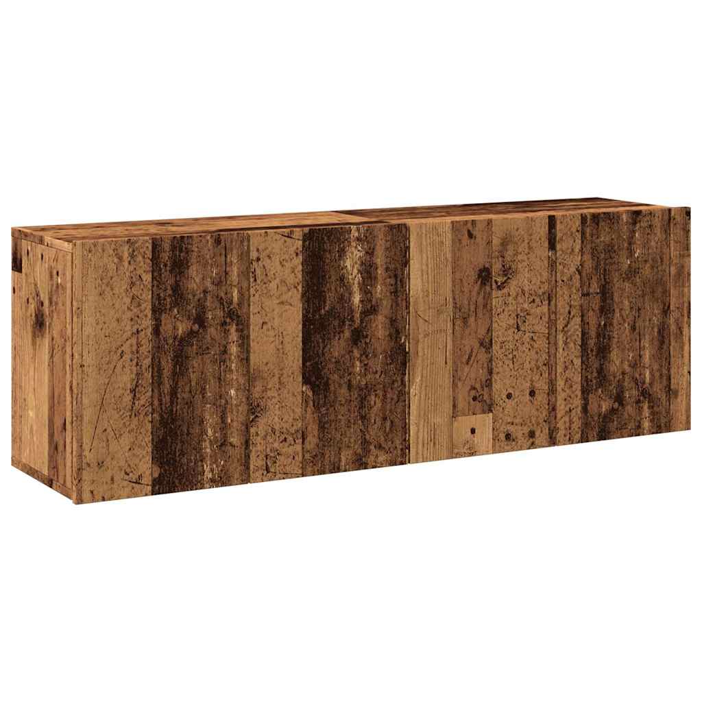 vidaXL Ścienne szafki TV, 2 szt., stare drewno, 60x30x41 cm