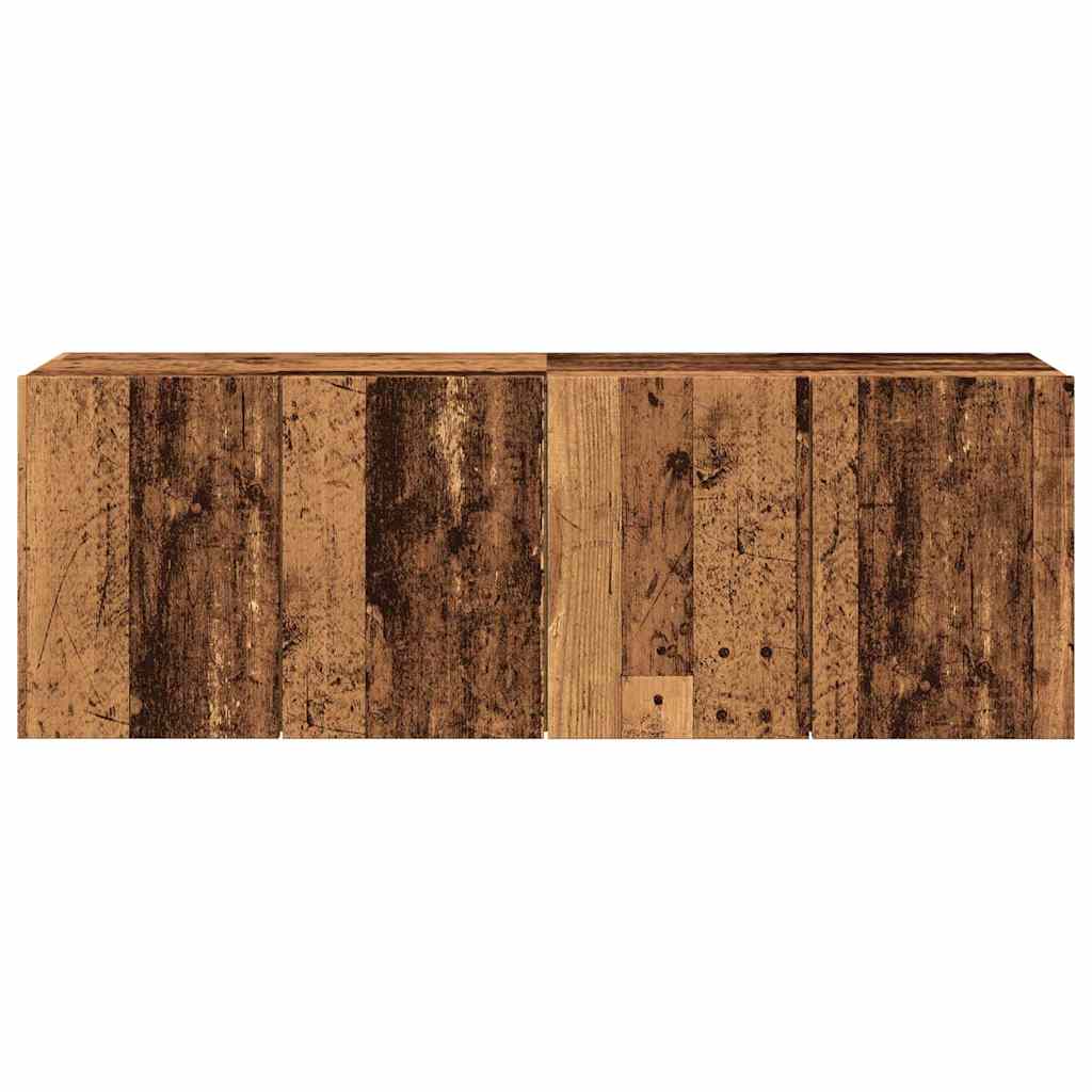 vidaXL Ścienne szafki TV, 2 szt., stare drewno, 60x30x41 cm