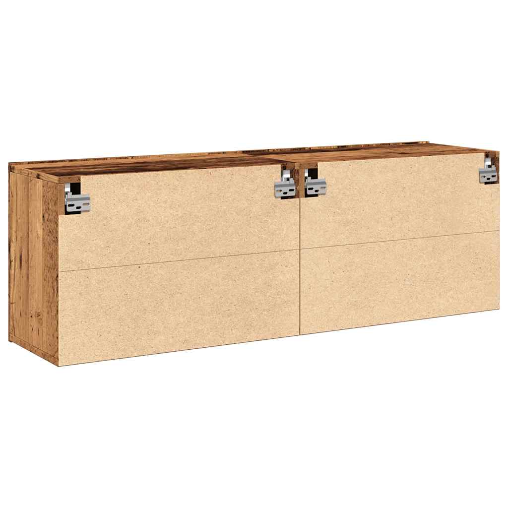 vidaXL Ścienne szafki TV, 2 szt., stare drewno, 60x30x41 cm