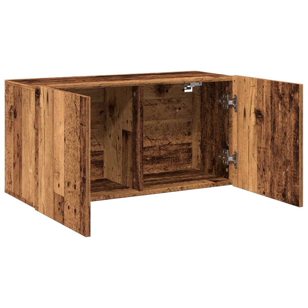 vidaXL Ścienna szafka TV, stare drewno, 80x30x41 cm