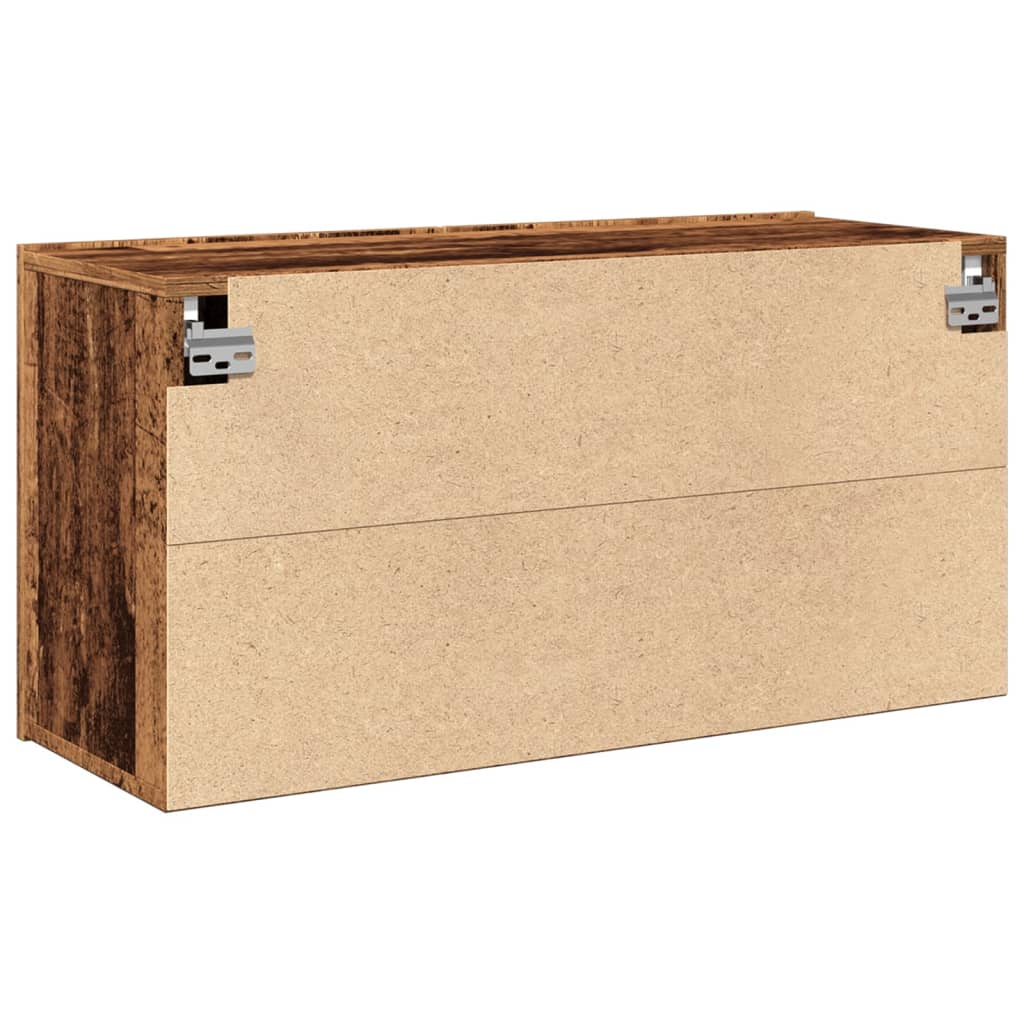 vidaXL Ścienna szafka TV, stare drewno, 80x30x41 cm