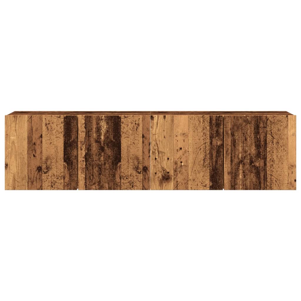 vidaXL Ścienne szafki TV, 2 szt., stare drewno, 80x30x41 cm