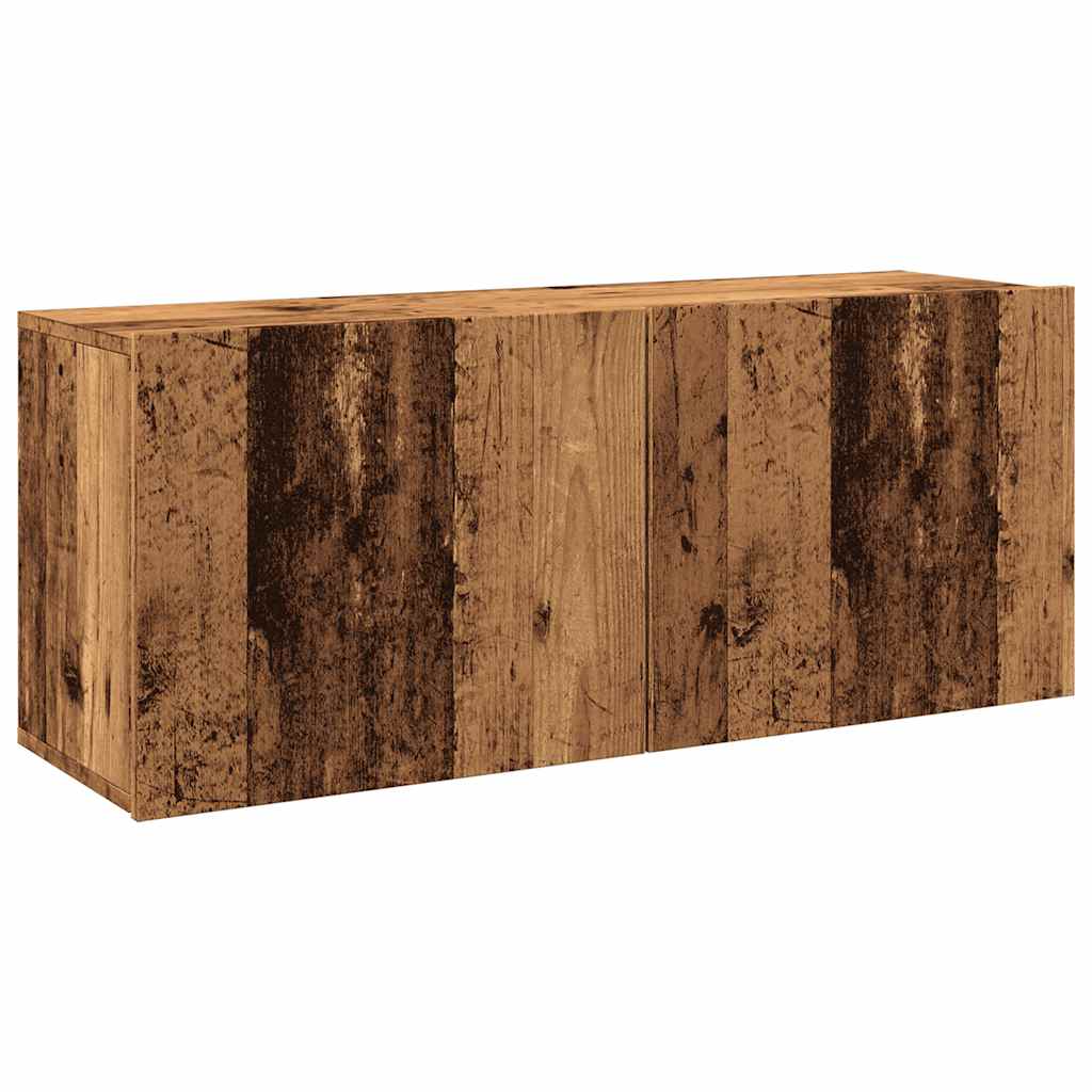 vidaXL Ścienna szafka TV, stare drewno, 100x30x41 cm
