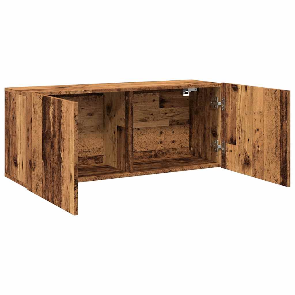 vidaXL Ścienna szafka TV, stare drewno, 100x30x41 cm