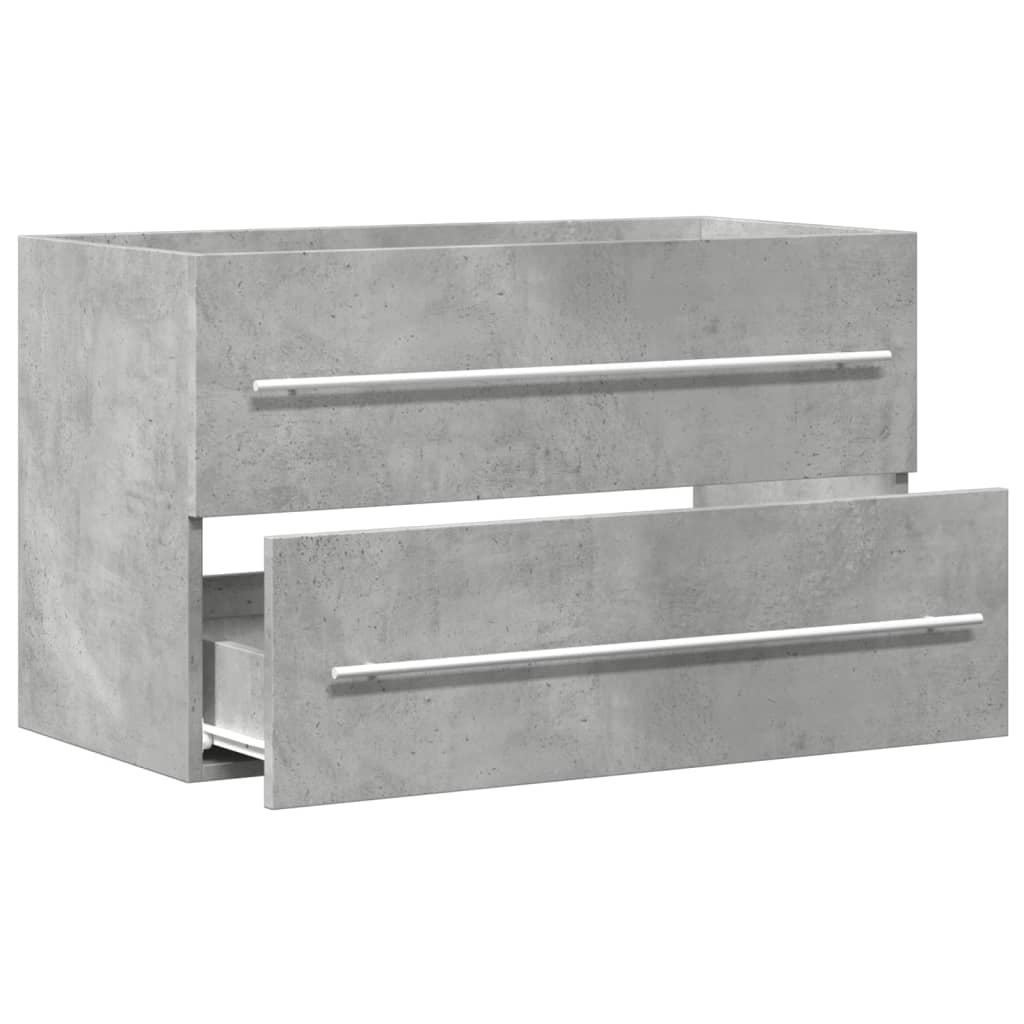 vidaXL Szafka pod umywalkę, betonowy szary, 80x38,5x48 cm