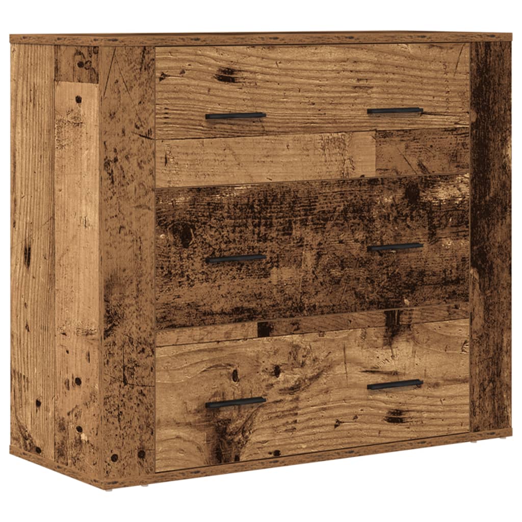 vidaXL Szafka, stare drewno, 80x33x70 cm, materiał drewnopochodny