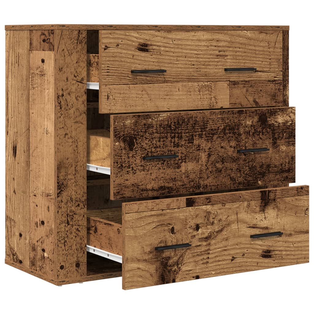 vidaXL Szafka, stare drewno, 80x33x70 cm, materiał drewnopochodny