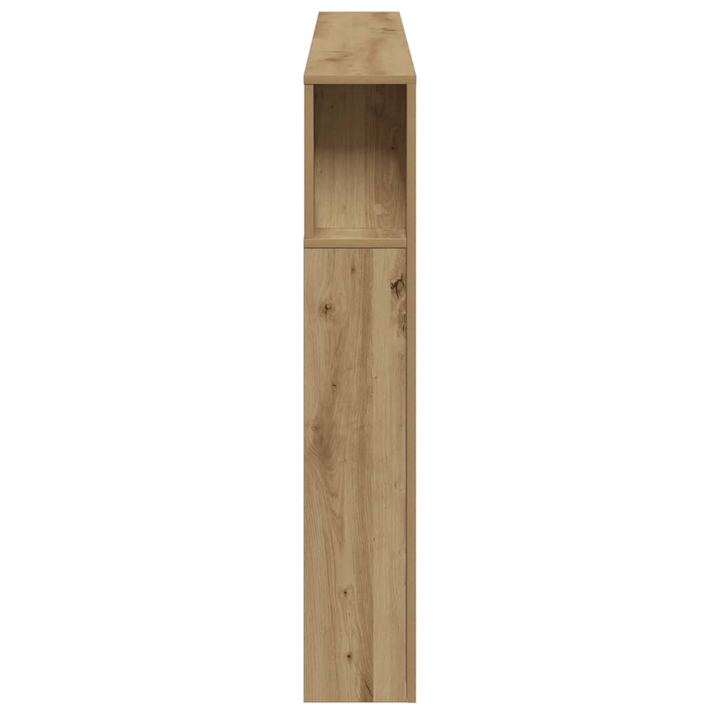 vidaXL Wezgłowie łóżka z LED, dąb artisan, 200x18,5x103,5 cm