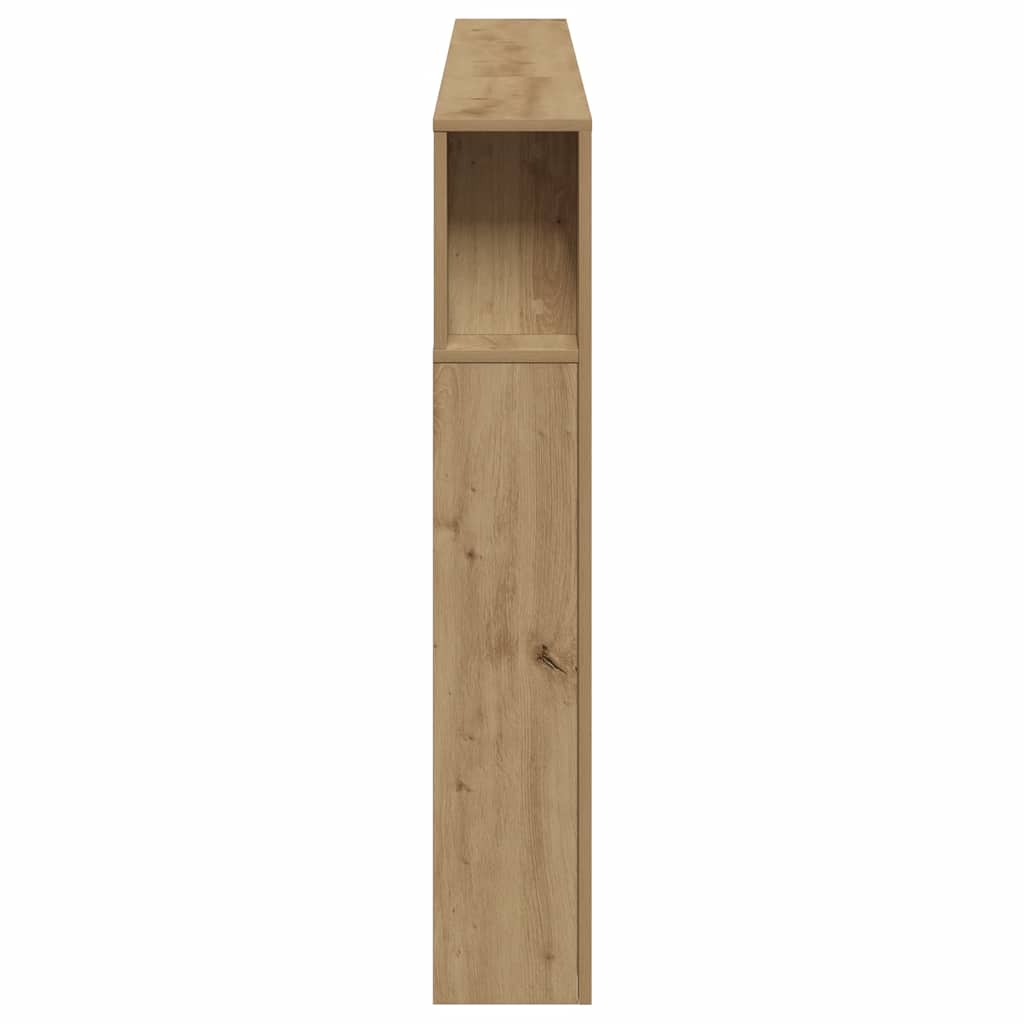 vidaXL Wezgłowie łóżka z LED, dąb artisan, 220x18,5x103,5 cm