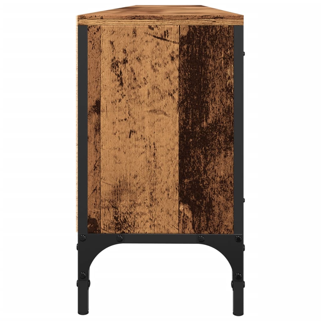 vidaXL Szafka pod TV, z szufladą, stare drewno, 200x25x44 cm