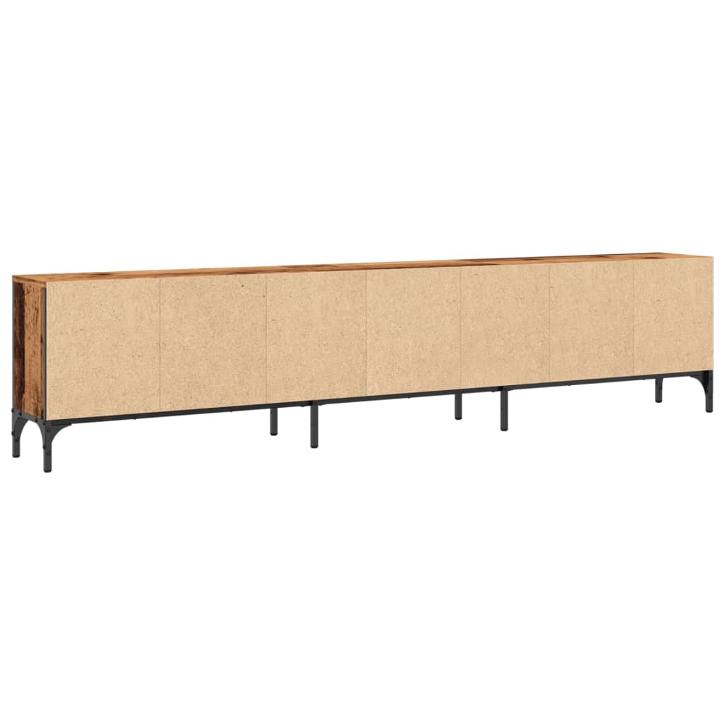 vidaXL Szafka pod TV, z szufladą, stare drewno, 200x25x44 cm