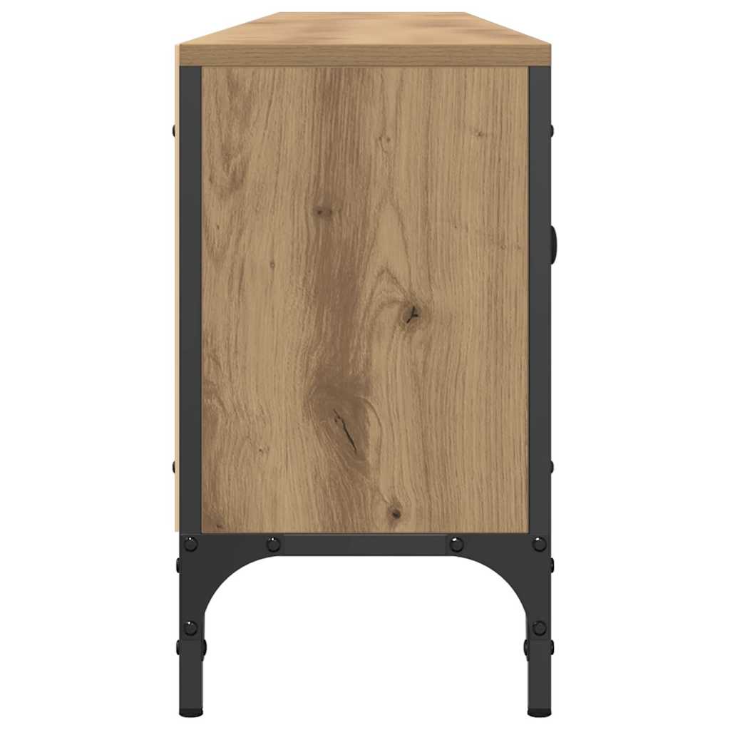 vidaXL Szafka pod TV, z szufladą, dąb artisan, 200x25x44 cm