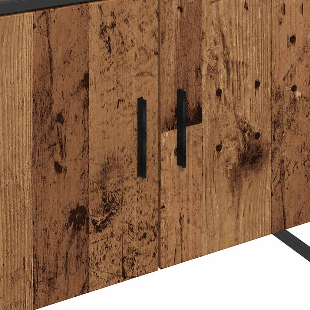 vidaXL Szafka pod umywalkę łazienkową, stare drewno, 80x33x60 cm