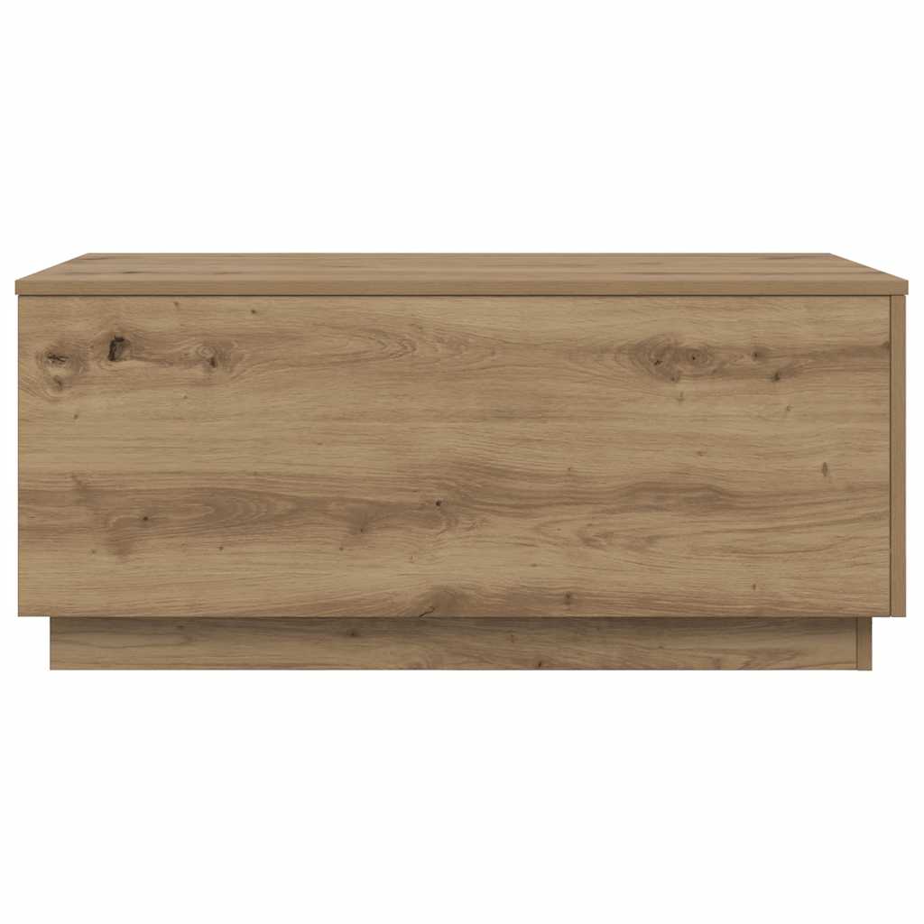 vidaXL Stolik kawowy z oświetleniem LED, dąb artisan, 90x50x40 cm