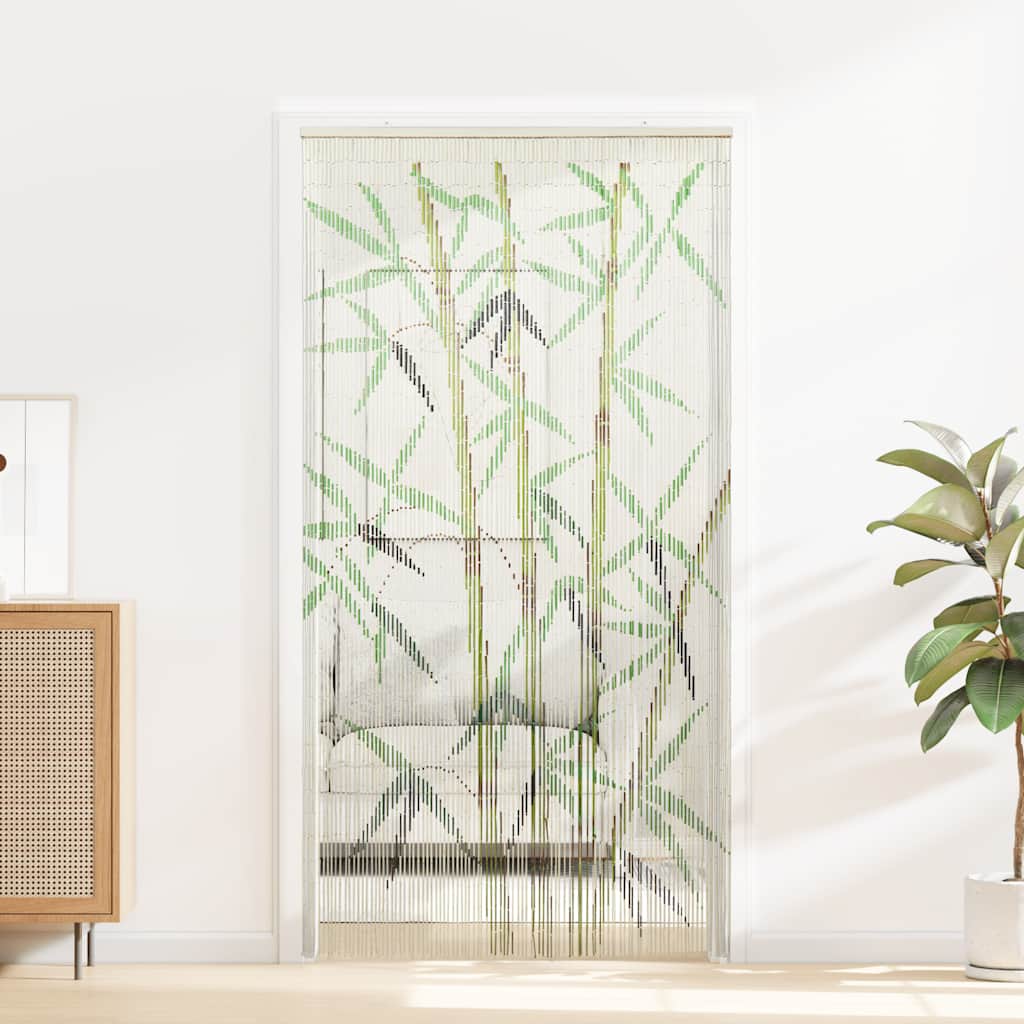 vidaXL Zasłona do drzwi z nadrukiem z bambusa 100x220 cm Bambus