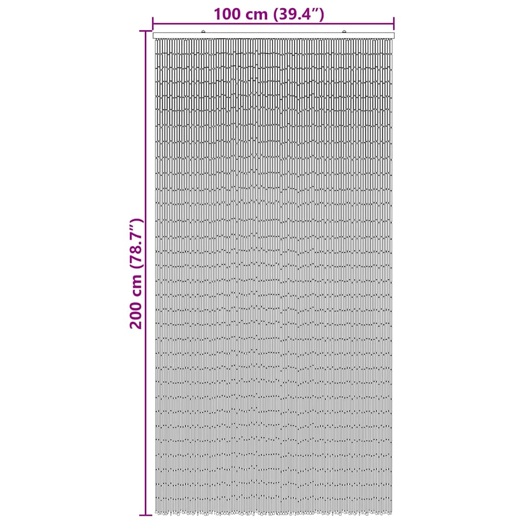 vidaXL Zasłona przeciw owadom Palm Tree Print 100x200 cm Bambus