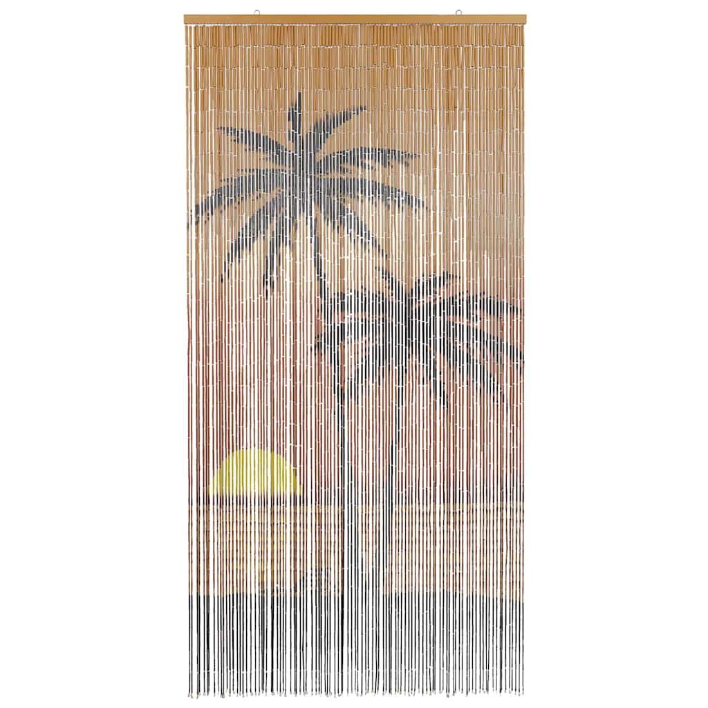 vidaXL Zasłona do drzwi z motywem owadów Palma 100x220 cm Bambus