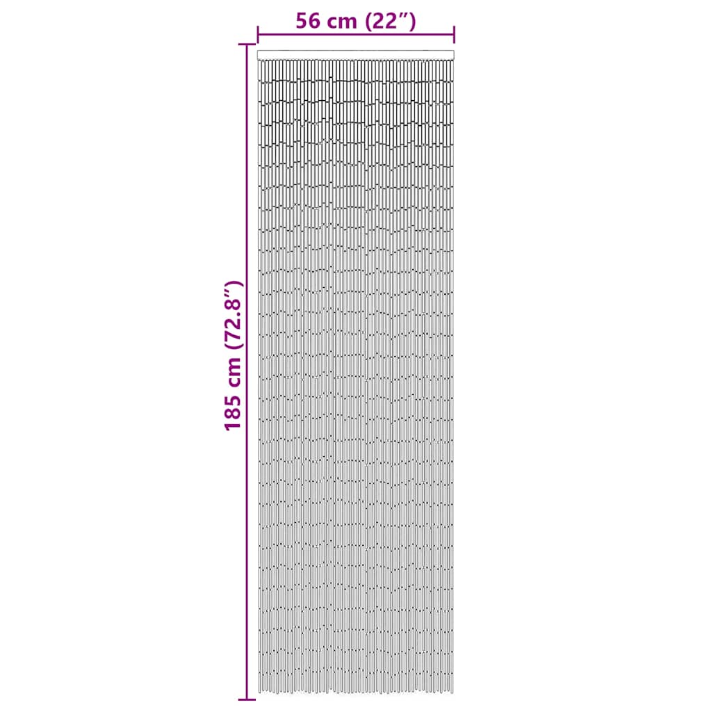 vidaXL Zasłona przeciw owadom Ciemnoszara 56x185 cm Bambus