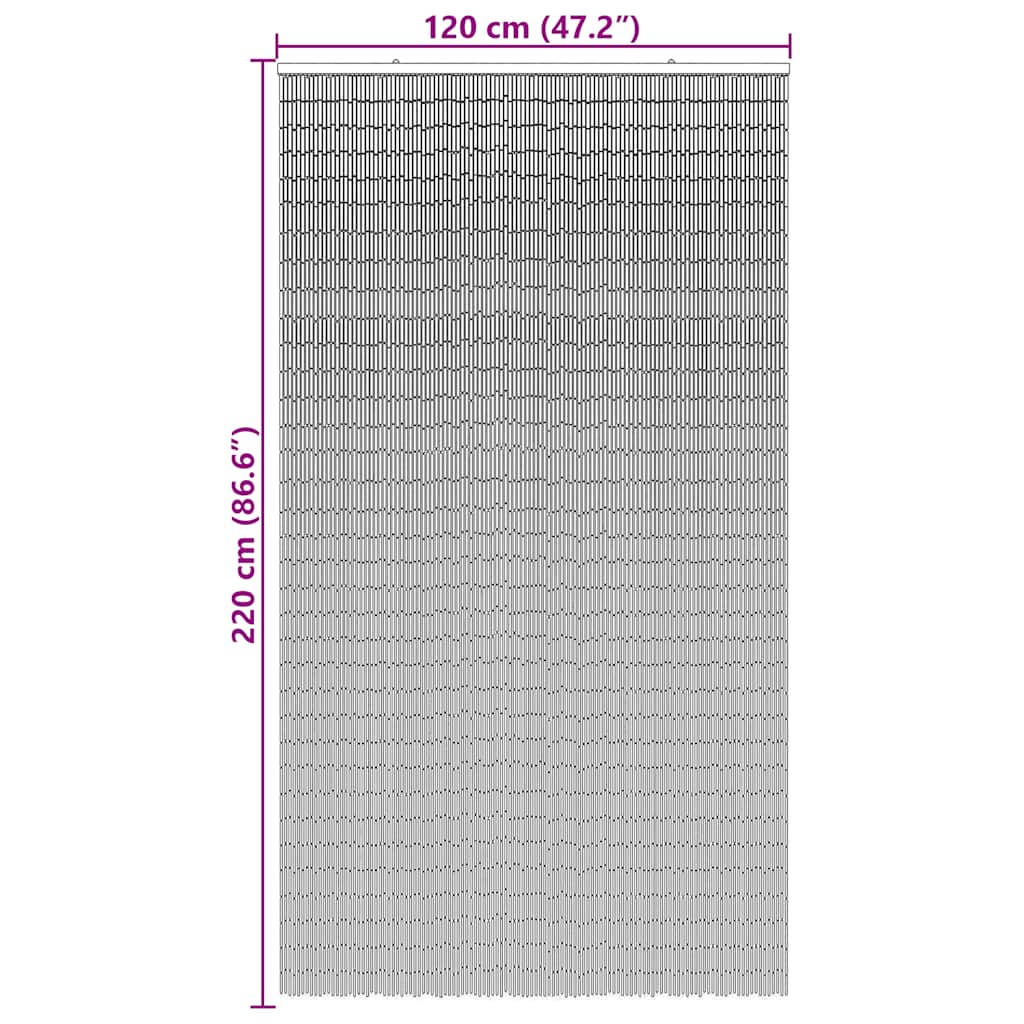 vidaXL Zasłona przeciw owadom Ciemnoszara 120x220 cm Bambus