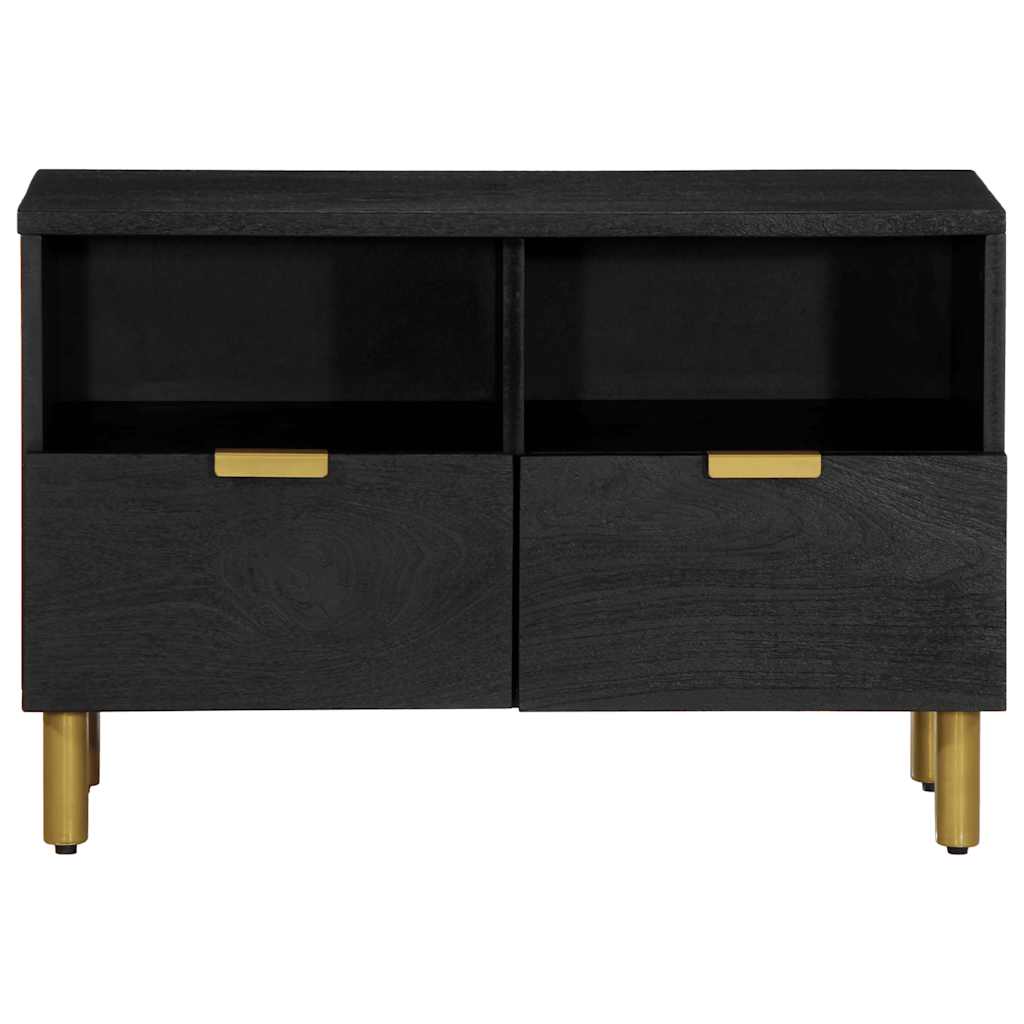 vidaXL Szafka pod TV, czarna, 70x33x46 cm, materiał drewnopochodny