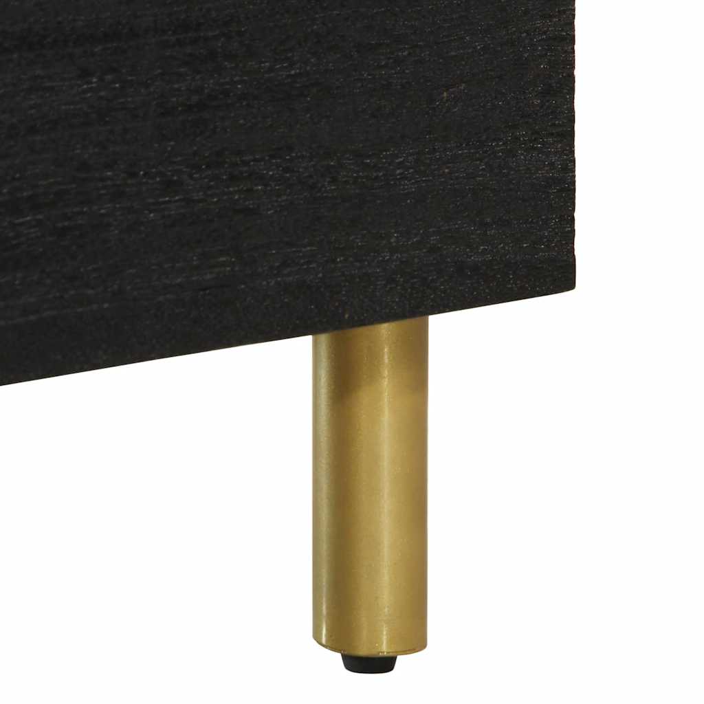 vidaXL Szafka pod TV, czarna, 70x33x46 cm, materiał drewnopochodny