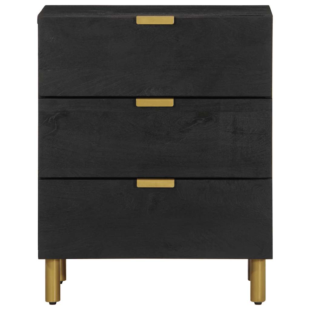 vidaXL Szafka nocna, czarna, 50x33x62 cm, materiał drewnopochodny