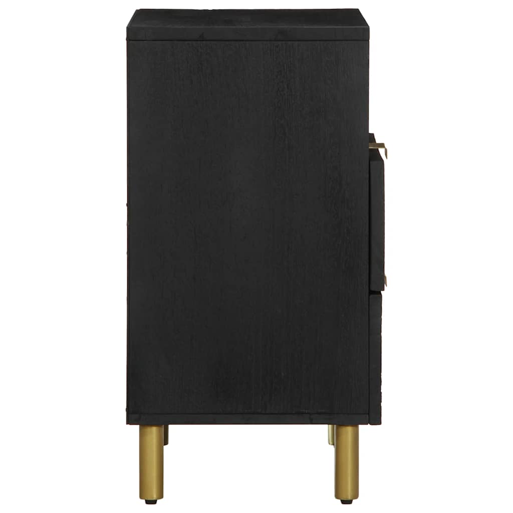 vidaXL Szafka nocna, czarna, 50x33x62 cm, materiał drewnopochodny