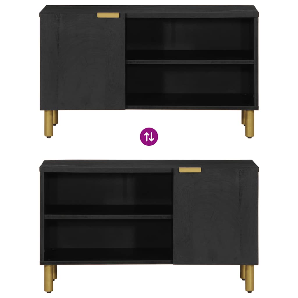 vidaXL Szafka pod telewizor, czarna, 80x33x46 cm