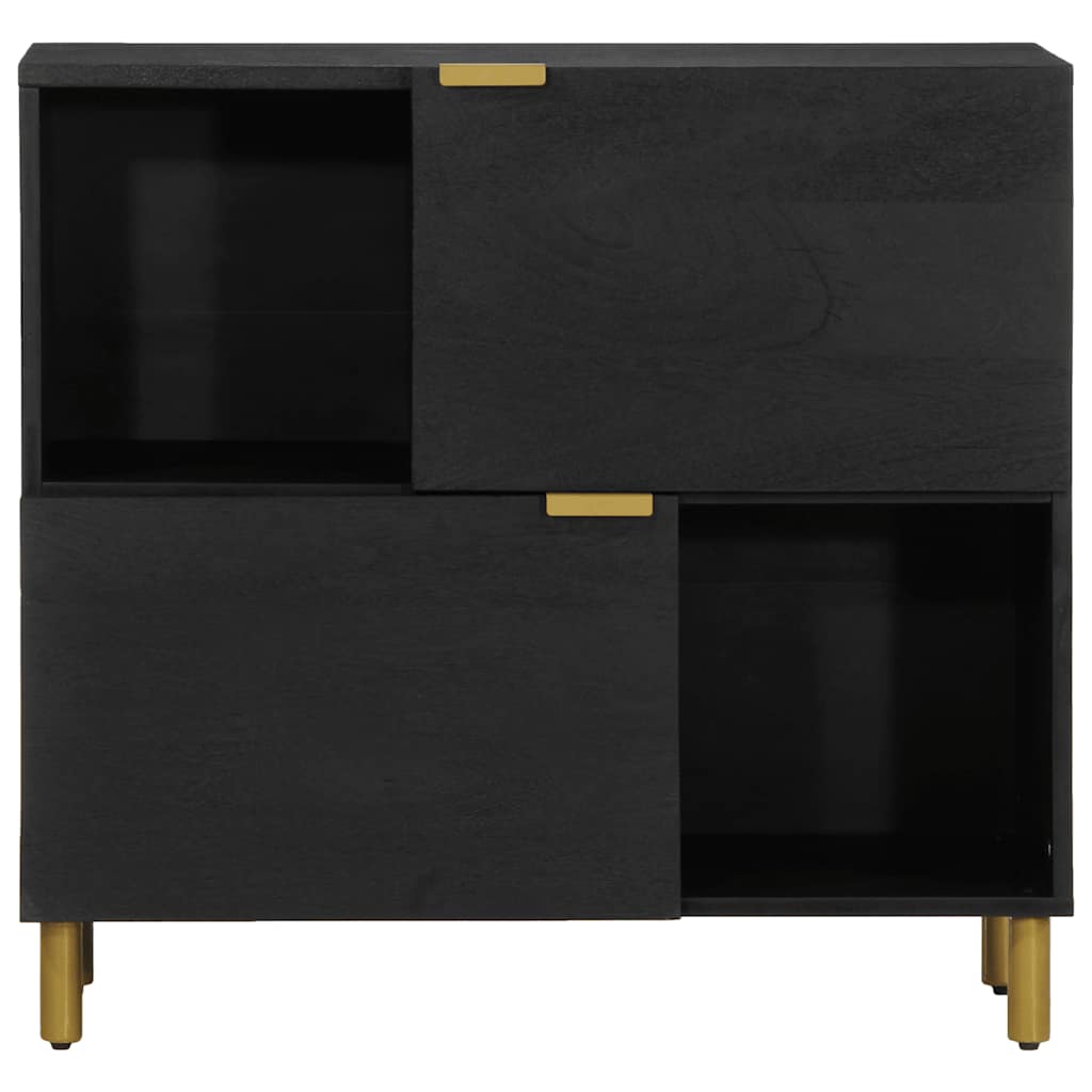 vidaXL Szafka, czarna, 80x33x75 cm, materiał drewnopochodny