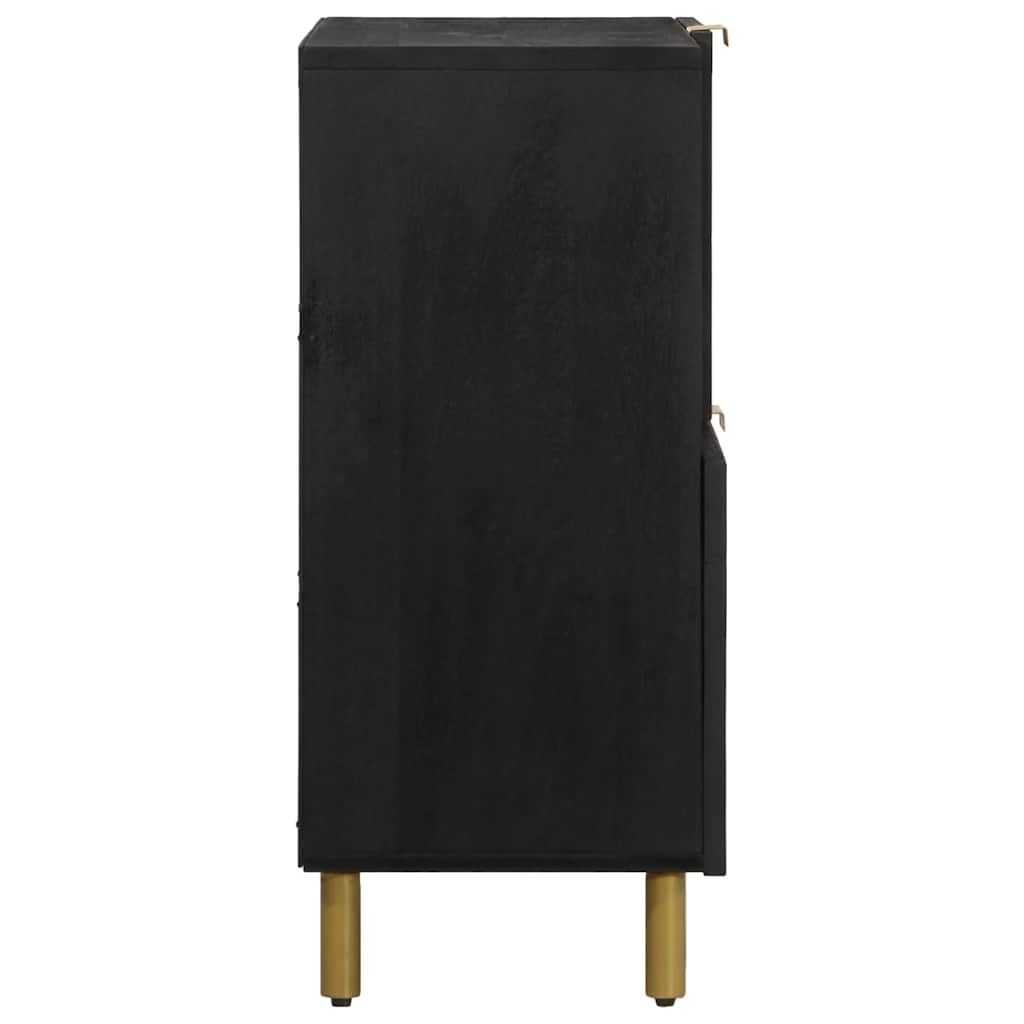 vidaXL Szafka, czarna, 80x33x75 cm, materiał drewnopochodny