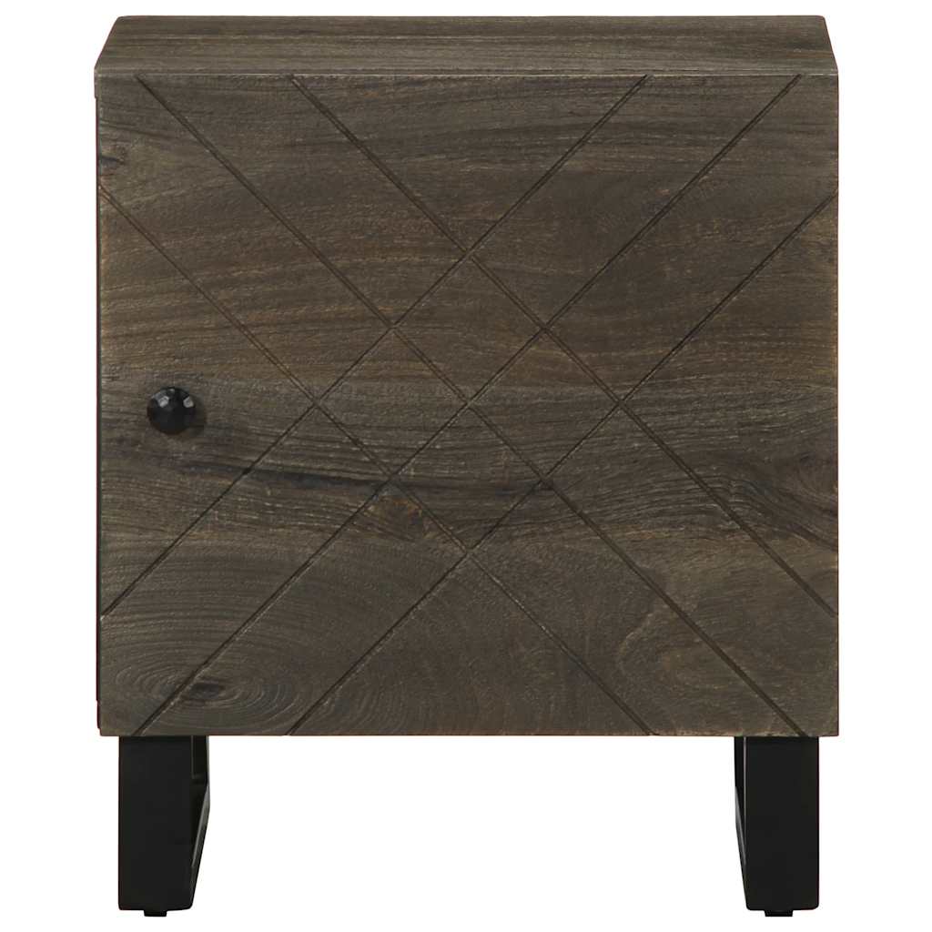 vidaXL Szafka nocna, czarna, 40x33x46 cm, lite drewno mango