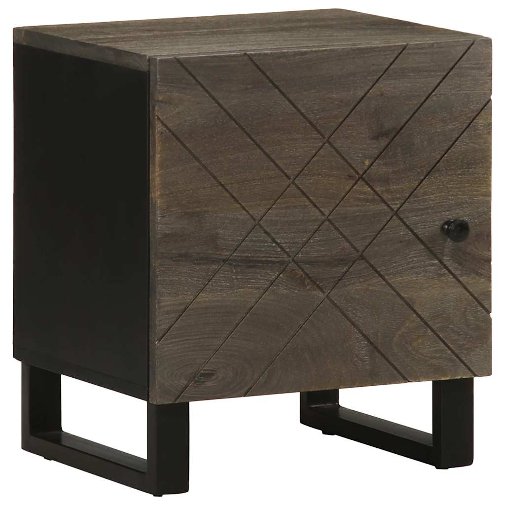 vidaXL Szafki nocne, czarne, 2 szt., 40x33x46 cm, lite drewno mango