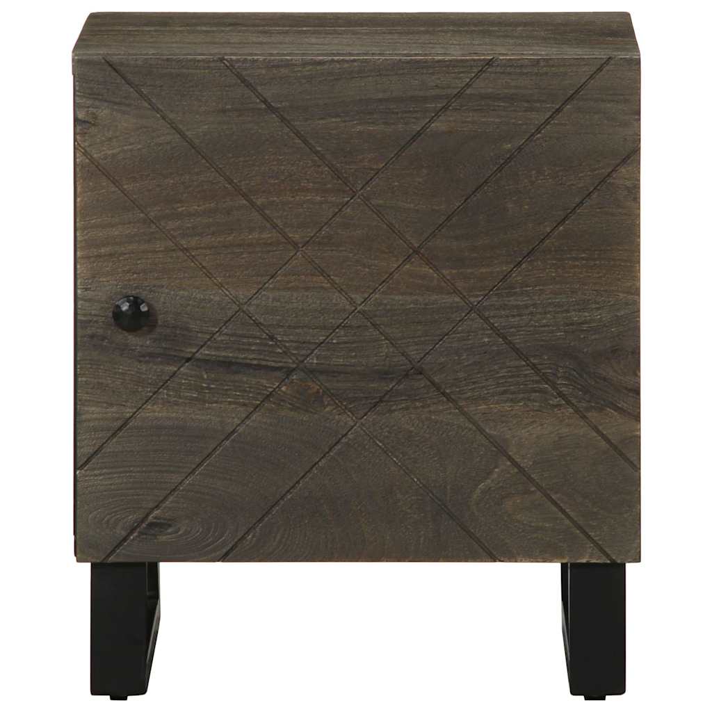 vidaXL Szafki nocne, czarne, 2 szt., 40x33x46 cm, lite drewno mango
