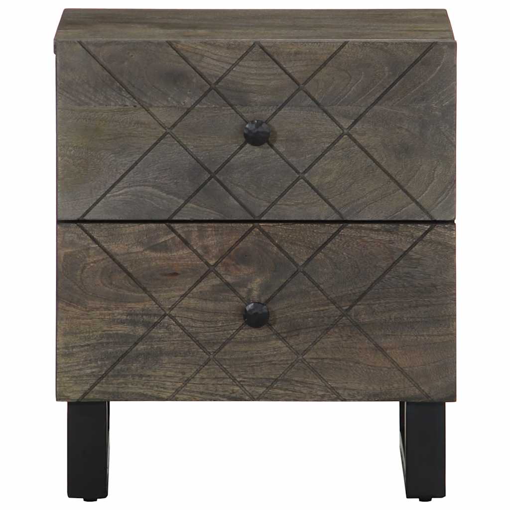 vidaXL Szafki nocne, czarne, 2 szt., 40x33x46 cm, lite drewno mango