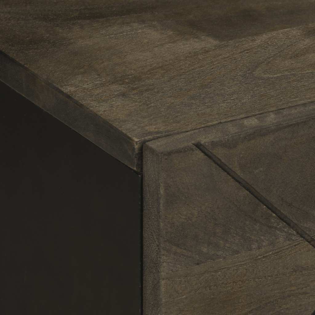 vidaXL Szafki nocne, czarne, 2 szt., 40x33x46 cm, lite drewno mango