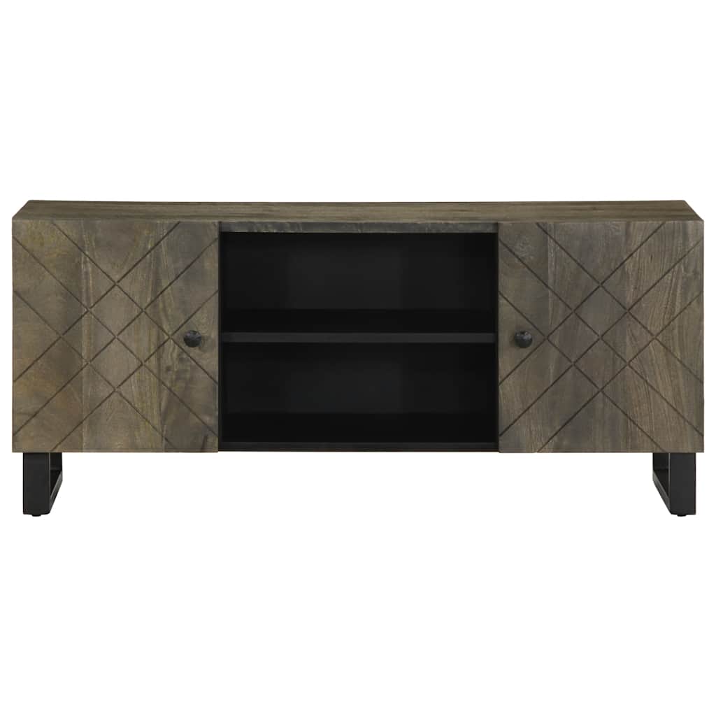 vidaXL Szafka pod telewizor, czarna, 105x33x46 cm, lite drewno mango