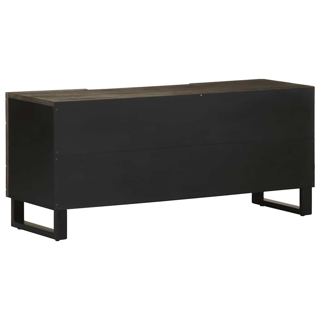 vidaXL Szafka pod telewizor, czarna, 105x33x46 cm, lite drewno mango
