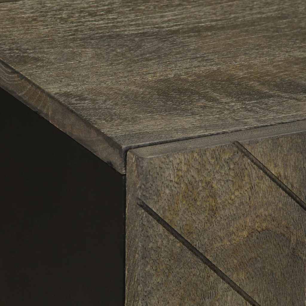 vidaXL Szafka pod telewizor, czarna, 105x33x46 cm, lite drewno mango