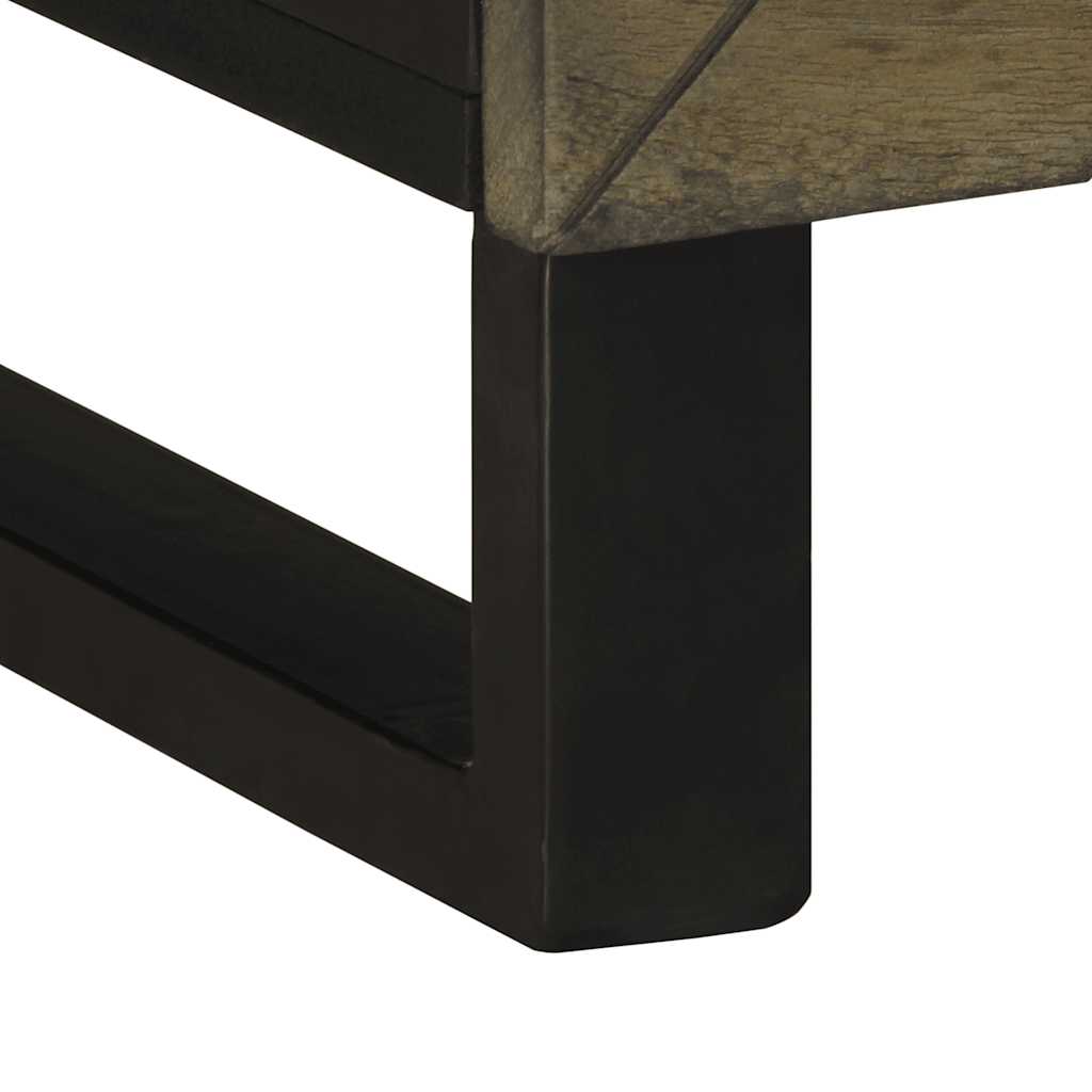 vidaXL Szafka pod telewizor, czarna, 70x33x46 cm, lite drewno mango