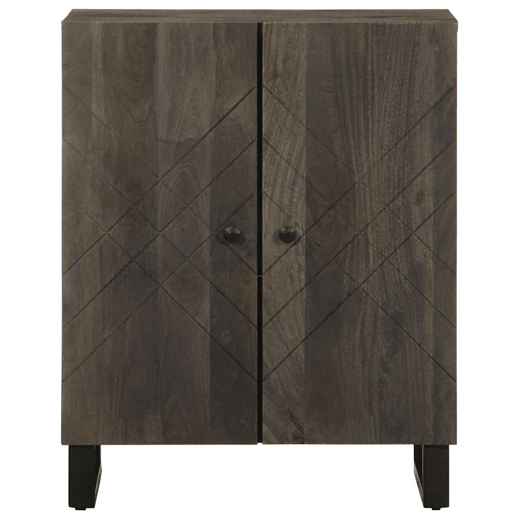 vidaXL Szafka, czarna, 60x33x75 cm, lite drewno mango