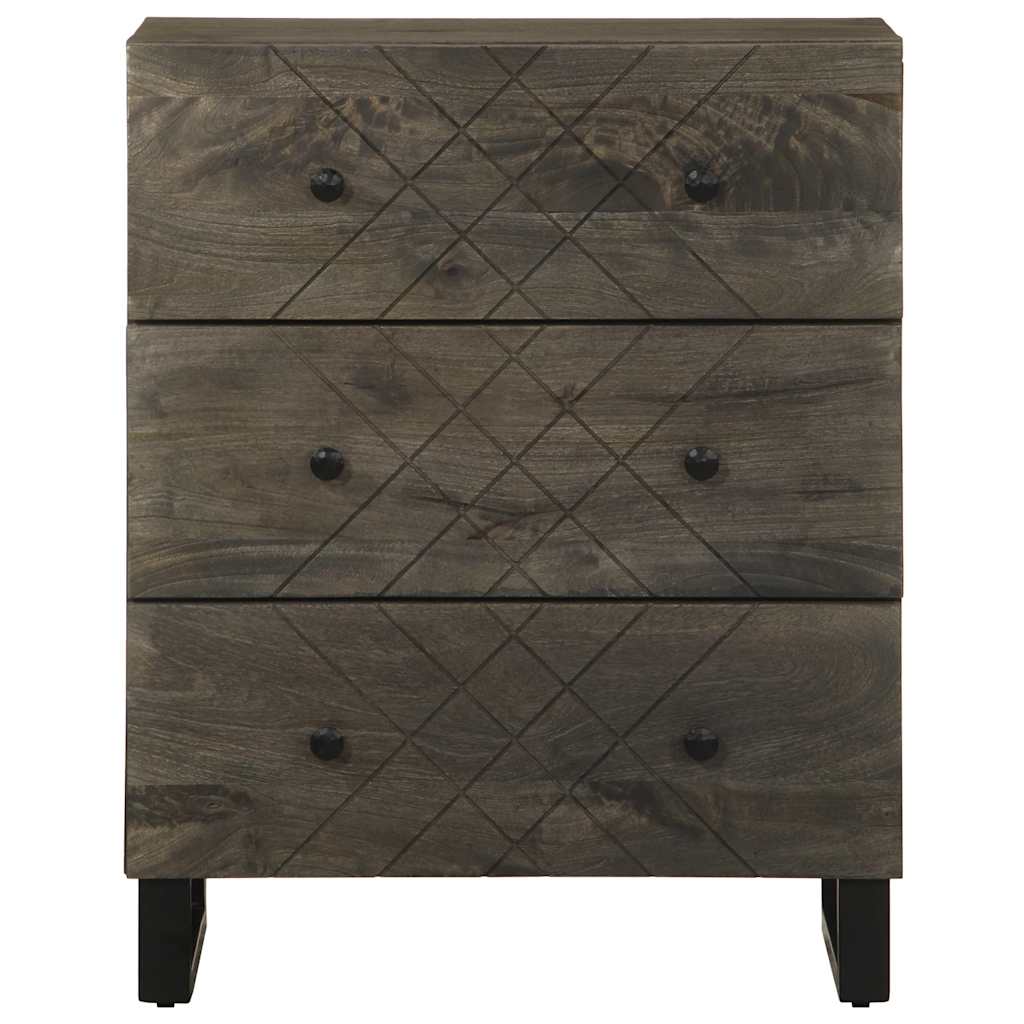 vidaXL Szafka, czarna, 60x33x75 cm, lite drewno mango