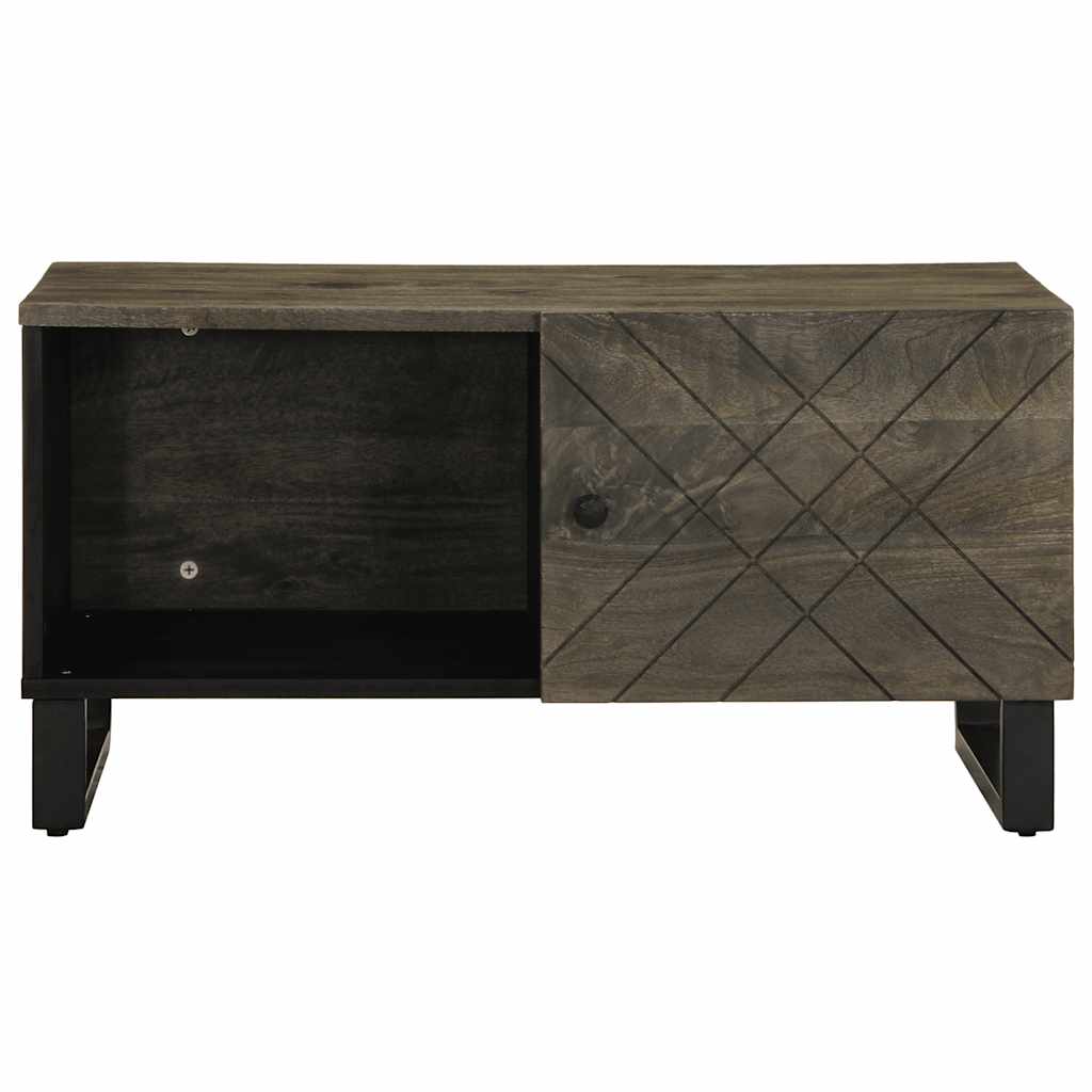 vidaXL Stolik kawowy, czarny, 80x50x40 cm, lite drewno mango