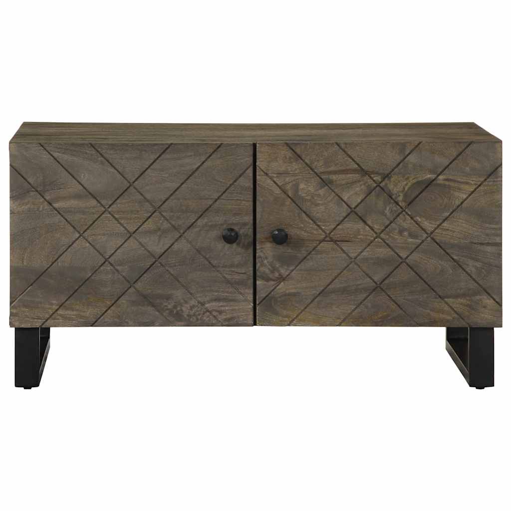 vidaXL Stolik kawowy, czarny, 80x50x40 cm, lite drewno mango