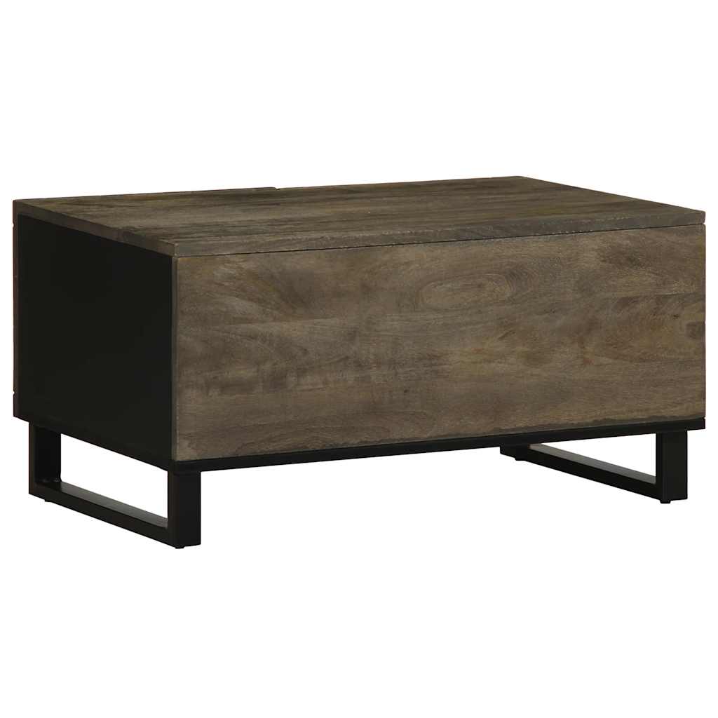 vidaXL Stolik kawowy, czarny, 80x50x40 cm, lite drewno mango