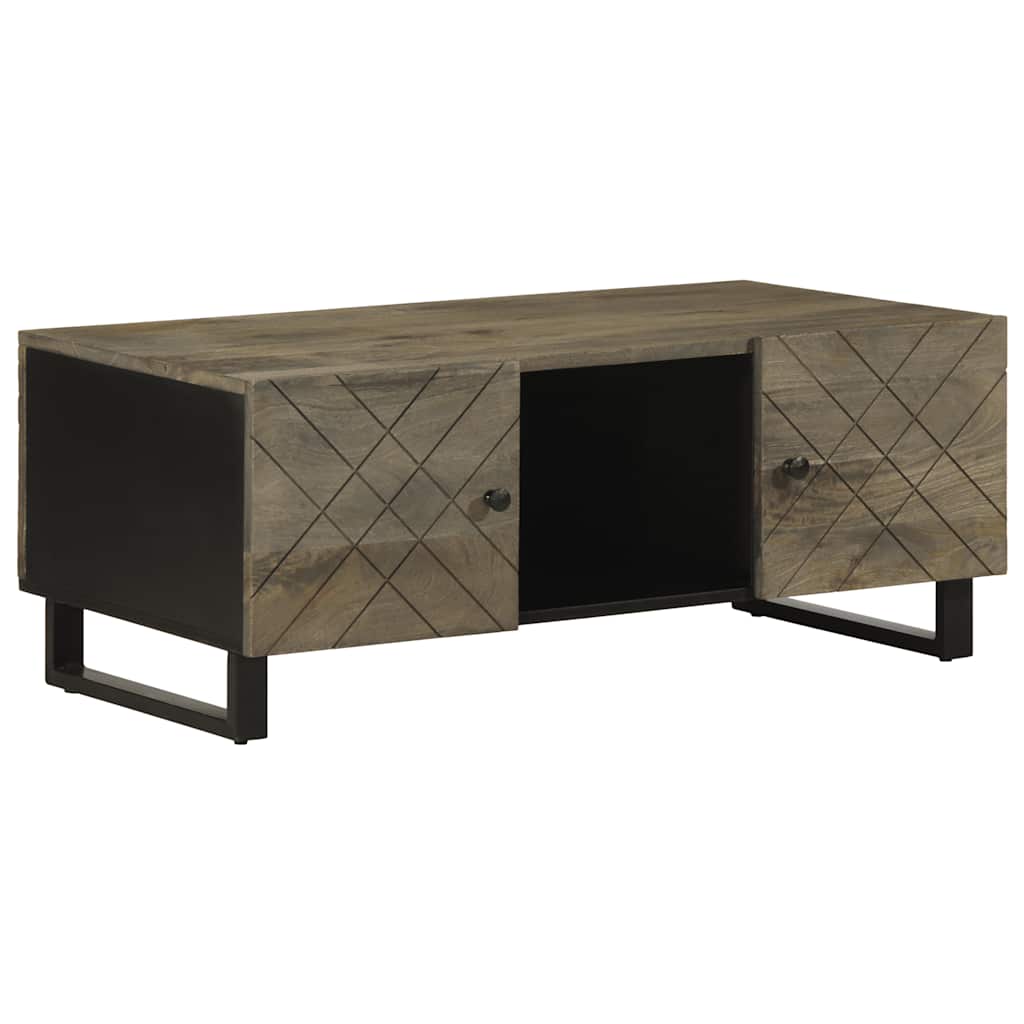 vidaXL Stolik kawowy, czarny, 100x54x40 cm, lite drewno mango