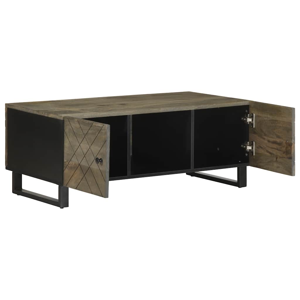 vidaXL Stolik kawowy, czarny, 100x54x40 cm, lite drewno mango