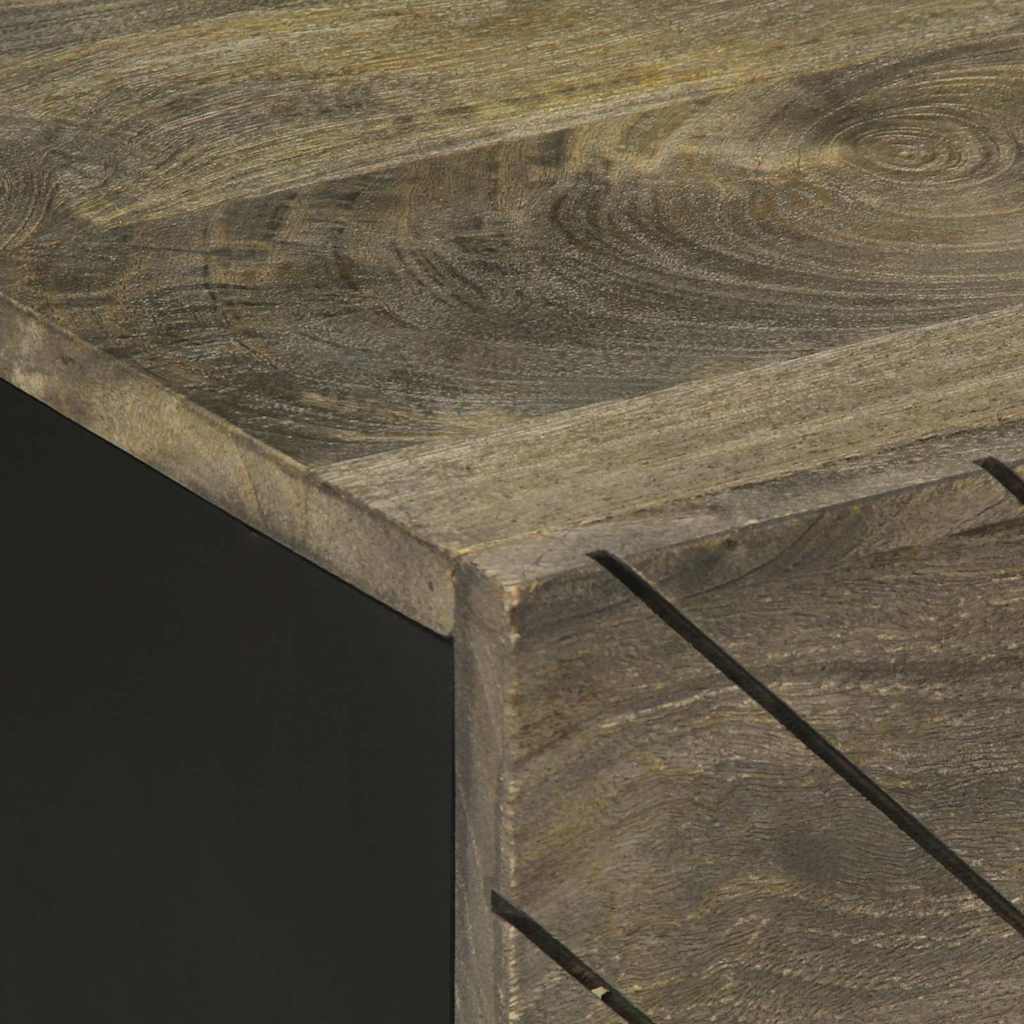 vidaXL Stolik kawowy, czarny, 100x54x40 cm, lite drewno mango